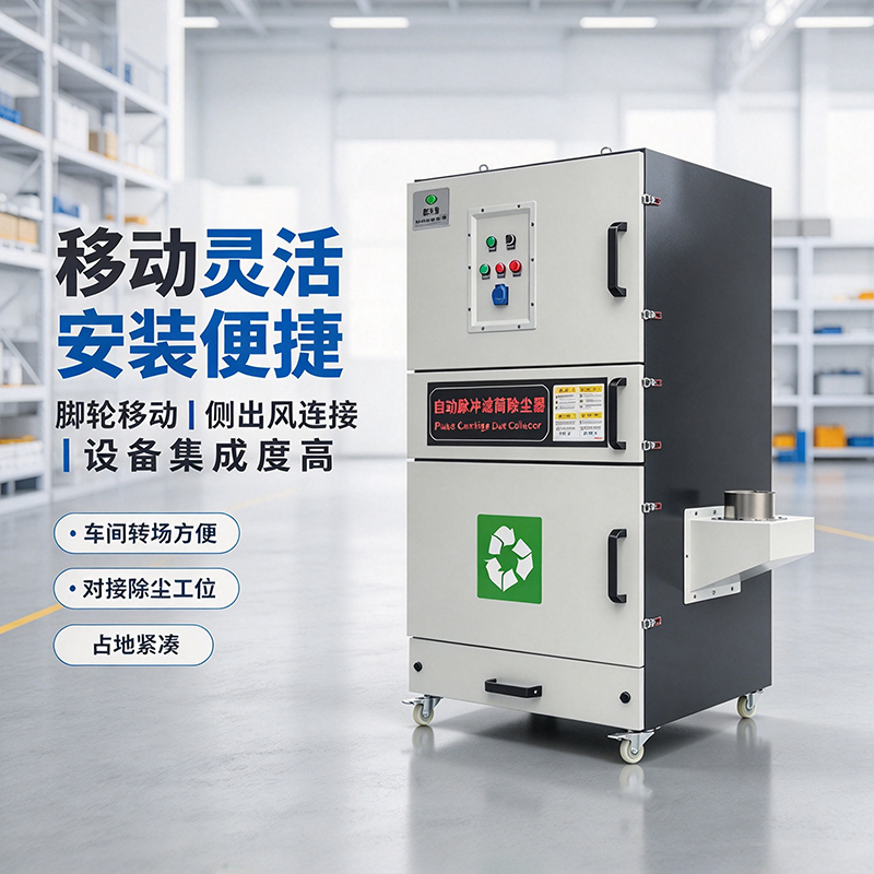 Cabinet-Type Pulse Filter Cartridge Dust Collector, Laser Cutting Smoke Dust Collector, Workshop Dust Purification Mobile Dust Removal Machine Cabinet-Type Pulse Filter Cartridge Dust Collector, Laser Cutting Smoke Dust Collector, Workshop Dust Purification Mobile Dust Removal Machine