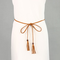 Japanese FC tassel braided thin waist chain for women Korean style casual waist rope velvet decorative waist chain