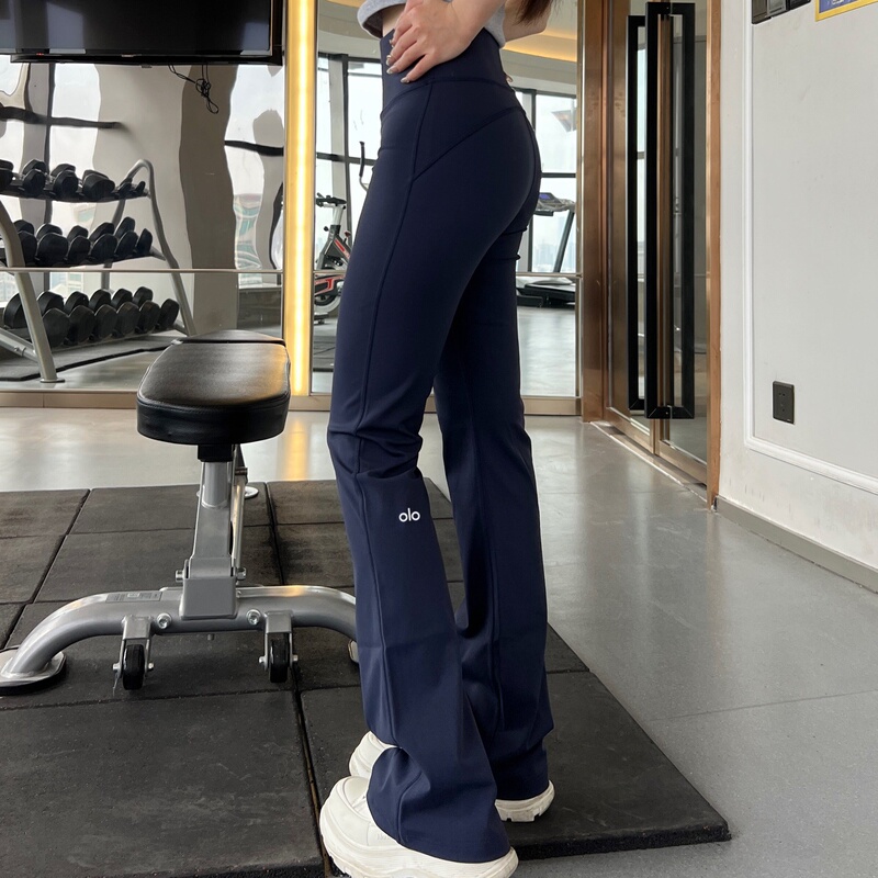 American Yoga Pants for Women, High-Waisted, Butt-Lifting, Tummy-Tucking, Sports Casual Fitness Slimming Flared Pants, Floor-Length Magic Pants for Outdoor Wear