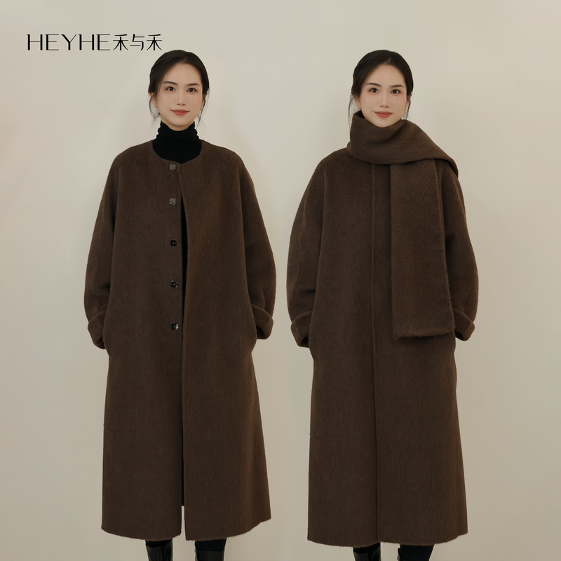 Xiaohe【Century Suli】Peruvian Imported 100% Suli Small Alpaca Wool Three-Dimensional Fluffy Lightweight Warm Coat Xiaohe【Century Suli】Peruvian Imported 100% Suli Small Alpaca Wool Three-Dimensional Fluffy Lightweight Warm Coat