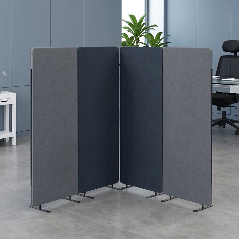 Polyester Fiber Soundproof Screen Office Privacy Partition Sound-Absorbing Noise-Reducing Foldable Movable Background Panel Polyester Fiber Soundproof Screen Office Privacy Partition Sound-Absorbing Noise-Reducing Foldable Movable Background Panel