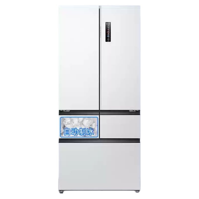 美菱大白鲸509L双系统制冰嵌入式法式冰箱以旧换新家电补贴