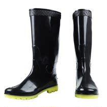 Sturdy acid and alkali resistant mid-tube beef tendon rain boots for men strong labor protection boots water shoes 30cm 1 piece minimum batch mid-tube 38