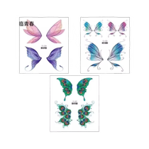 Butterfly fine glitter tattoo stickers fine glitter face childrens color waterproof high-end eye corner clavicle colorful glitter powder stickers