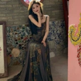 Летнее ретро сексуальное платье, длинная юбка, китайский стиль