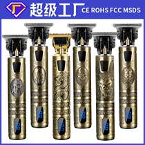 LCD Digital Display Household Hair Clipper Retro Oil Head El
