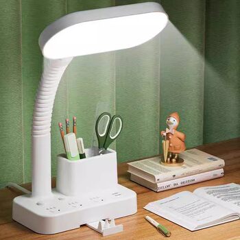 Reading Desk Lamp, Special Plug-In Eye Protection Lamp for Study, Desk Lamp for College Students, Dormitory, Children's Bedside Lamp, Bedroom Lamp with Socket