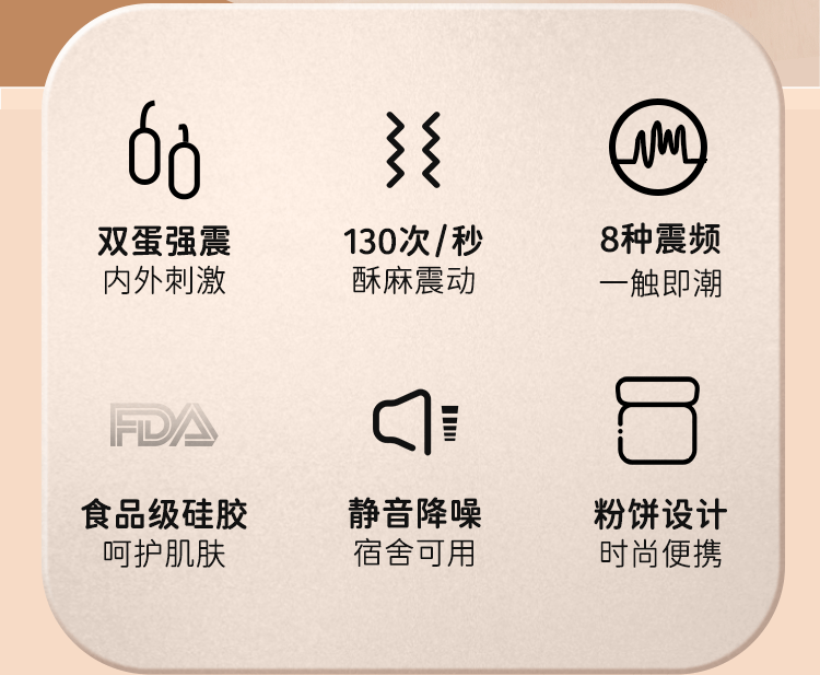 【中國直郵】Jissbon/傑士邦女用小粉餅雙蛋跳蛋雙震情趣用品1件