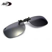 High-end AHT sunglasses clip-on ultra-light polarized sunglasses clip-on myopia driving mirror drivers mirror black B9005C1