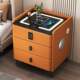 Smart bedside table solid wood 2025 new multi-functional bedroom bedside table simple modern light luxury high-end sense with lock