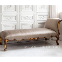 Zhuzhilin European-style solid wood gold-painted imperial concubine couch retro imperial concubine chair American-style single sofa bed reclining chair beauty couch