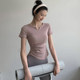 Summer Nude Yoga Wear Sports Top Women's Breathable Slim Fitness Wear Professional Outdoor Running Outdoor Clothing Quick-Drying Clothing