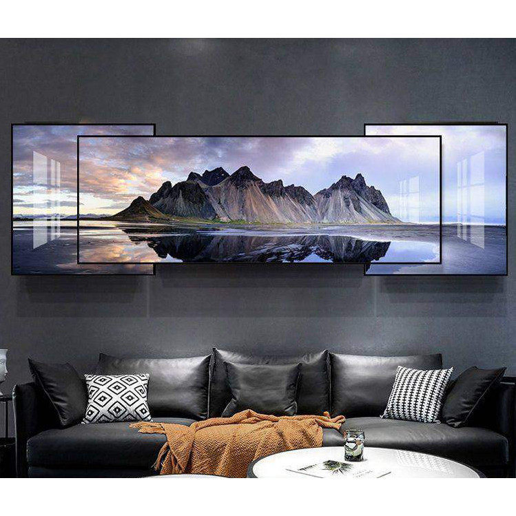 Light Luxury Double-Layer Decorative Painting for Living Room Sofa Background Wall, Triptych Hanging Painting with a Grand Design and a Sense of Stability, Crystal Porcelain with Diamond Inlay Light Luxury Double-Layer Decorative Painting for Living Room Sofa Background Wall, Triptych Hanging Painting with a Grand Design and a Sense of Stability, Crystal Porcelain with Diamond Inlay