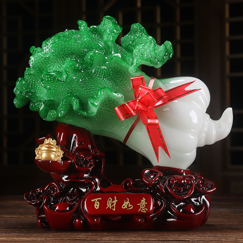 Home Decoration Living Room TV Cabinet Emerald Jade White House Emerald Jade White House Emerald Jade White Moving Gift Giao New Residence Gift