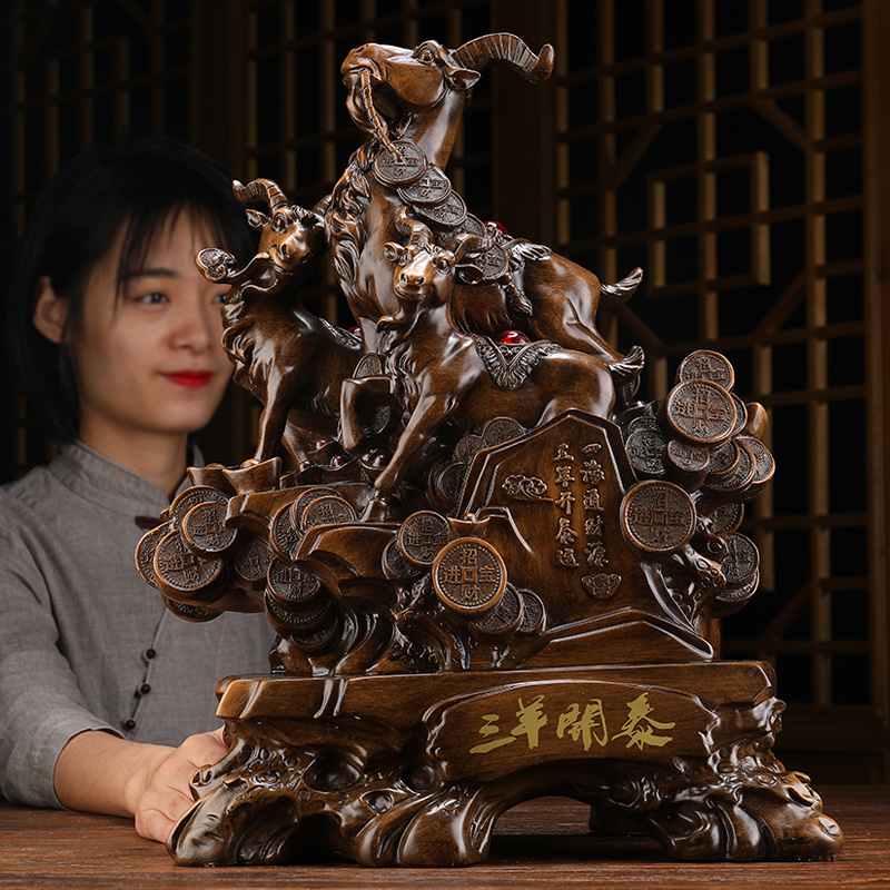 Sanyang Kaitai Sheep Ornaments Sanyang Kaitai Lucky Home Furnishing Living Room TV Cabinet Decoration Resiting New Residence Gift