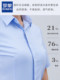 Romon Summer Women's Short-Sleeved Shirt Square Collar Blue Workwear Wrinkle-Resistant No-Iron Work Clothes Professional Attire White Shirt