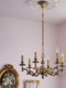 French-Style Vintage Chandelier, Living Room Chandelier, American-Style Vintage Chandelier, American Retro Candle Lamp, Old-Fashioned Classical Art Chandelier