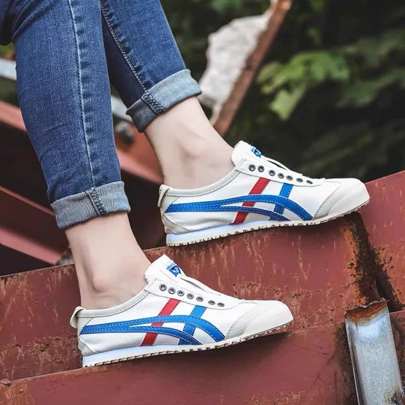 Onitsuka Tiger鬼冢虎男女鞋Mexico 66一脚蹬懒人休闲帆布鞋D3K0N