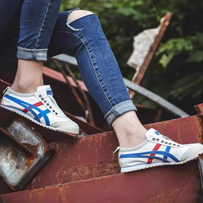 Onitsuka Tiger鬼冢虎男女鞋Mexico 66一脚蹬懒人休闲帆布鞋D3K0N