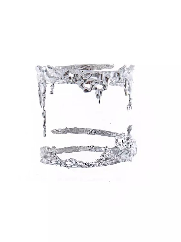 Original Detachable Armband Liquid Metal Bracelet Niche Design High-End Texture Sweet Cool Y2K Chain Bracelet