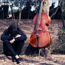 Solid wood inlaid line veneer handmade adult children beginnics practice cograde date red light retro cello