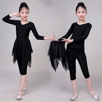 Детские танцевальные костюмы Летние девушки танцуют одежду девушки китайские танцевальные парные практики с меньшим количеством детской латинской одежды