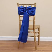 Chair cover bow tie hotel wedding banquet high-end chair back flower decoration chair back elastic satin satin ribbon
