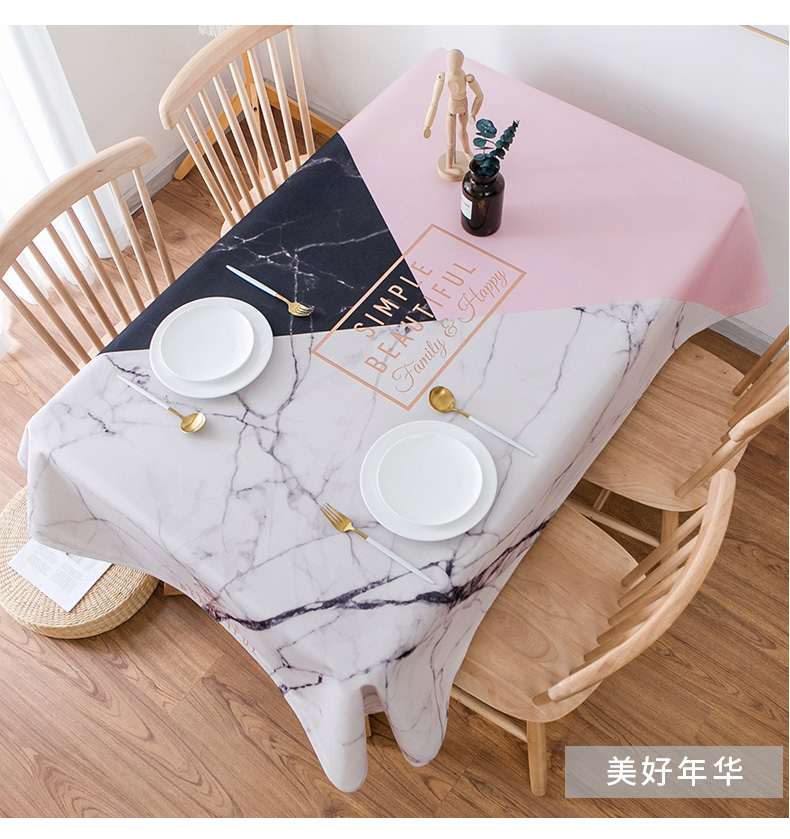 Bắc Âu in gió mô hình hình học khăn trải bàn vải không thấm nước và chống dầu dùng một lần hiện đại tối giản bàn ăn cotton vải lanh hộ gia đình - Khăn trải bàn khăn bàn ăn