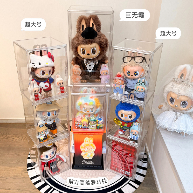 Labubu Display Box Cabinet Labubu Fifa World Cup Zimomo Big Boss Pop Mart Roman Column