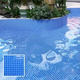 Бассейн, стеклянная синяя дорожная мозаика