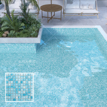 Mamian swimming pool mosaic Mediterranean blue-green kindergarten pool fish pond landscape pool outdoor non-slip tiles