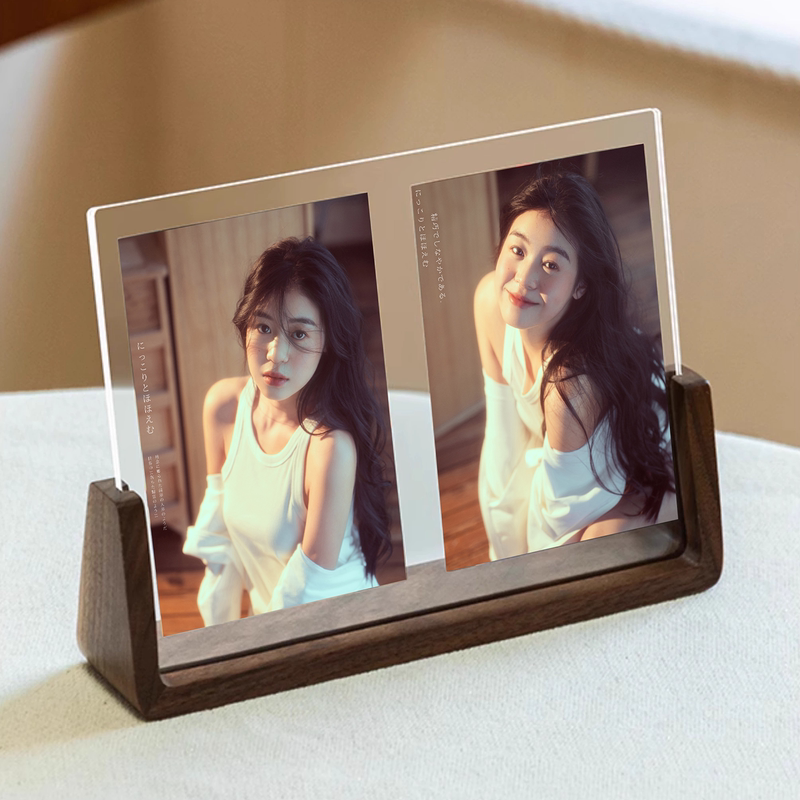 Walnut Solid Wood Acrylic 6inch 8inch Photo Frame Display Stand for Printing and Framing Photos Walnut Solid Wood Acrylic 6inch 8inch Photo Frame Display Stand for Printing and Framing Photos