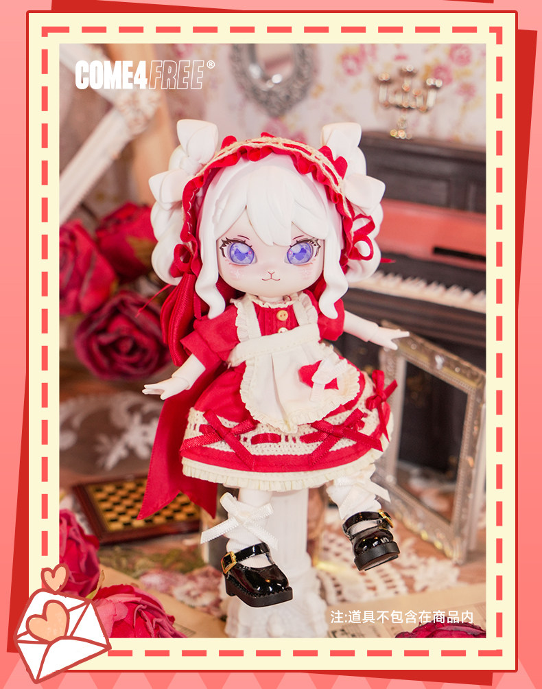 Одежда для кукол BJD come4free【情人节23年款】甜蜜约会c4f-e001 bjd娃衣ob11玩偶裙