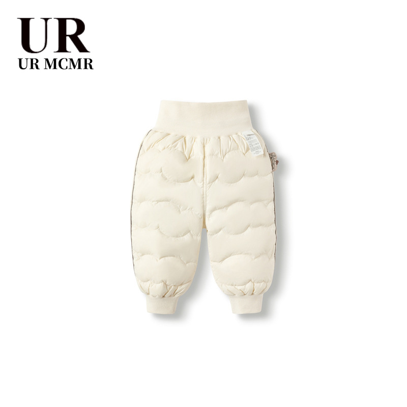 (Triple Fold Zone) Discount Store Withdrawal of Withdrawal Cupboard Warm high waist and belly Thickened White Duck Suede Infant down-Taobao