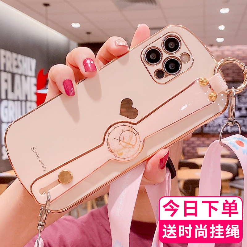 Apple 12 phone protection shell iphone12 upscale woman 12pro softshell 12promax silica gel plated shell full package camera lens 12mini protective sleeve idea ultra-thin