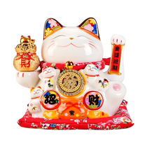 Waving hand lucky cat ornaments opening large shop cashier front desk home living room decoration housewarming gift