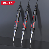 Deli electric soldering iron adjustable temperature digital display welding pen professional repair welding tool small professional constant temperature soldering gun