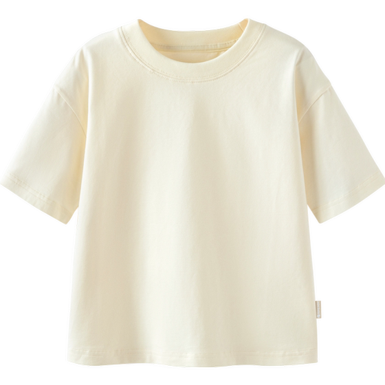 [5A Antibacterial] Mini Barabala Boy Girls Short -sleeved T -shirt Baby Basic Simple Children's Short -sleeved T -shirt