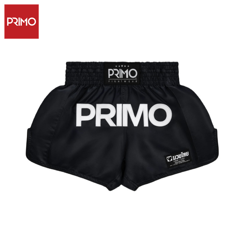 Primo Mamba Series Muay Thai Shorts Unisex Sports Shorts Boxing Fighting Black Black