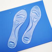 Womens double arch three-point cushion silicone thickened non-slip massage heart-shaped womens high heels three-point insole PU