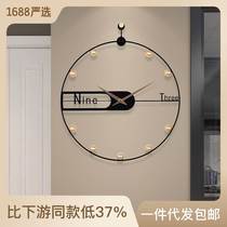 Living room hanging clock modern minimalist personality creative minimalist clock Fashion hanging wall Atmosphere Decorative Light Extravaganza