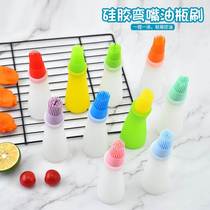 Manufacturer silicone oil bottle portable modern minimalist anti-oil spill bottle grill brush portable with oil brush