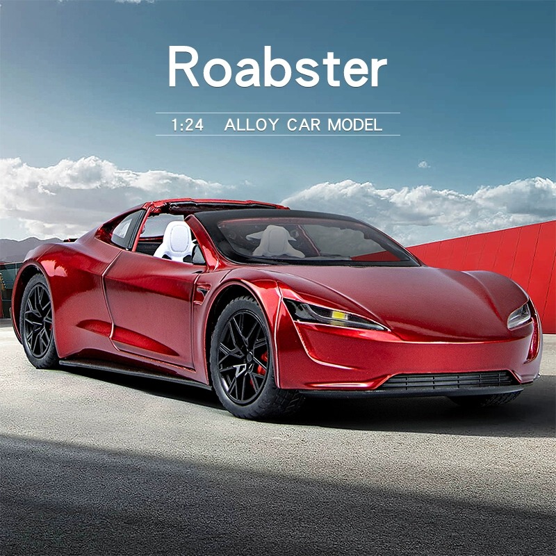 Tesla Roadster Alloy Car Model Toy Car Large Size Boy's Realistic Car Model Collection Children's Sports Car Tesla Roadster Alloy Car Model Toy Car Large Size Boy's Realistic Car Model Collection Children's Sports Car