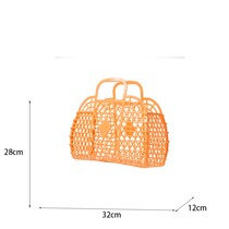 买菜篮子礼品手提篮大号结实编织软塑料可折叠加厚置物环保购物篮