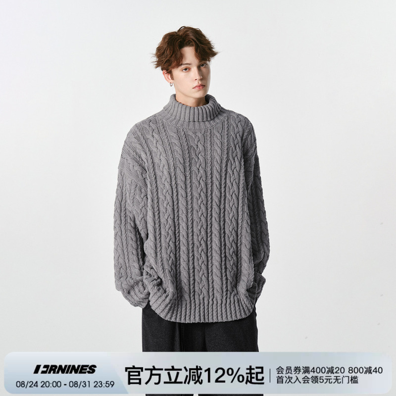 Fornines Heavyweight National Trend Cable Knit Sweater for Women, Winter Couple's Warm Thick Turtleneck Sweater for Men Fornines Heavyweight National Trend Cable Knit Sweater for Women, Winter Couple's Warm Thick Turtleneck Sweater for Men