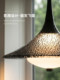 Balding Ripple Pendant Light Bedroom Bedside Lamp Italian Minimalist Dining Room Bar Lamp Light Luxury Design Entryway Pendant Light