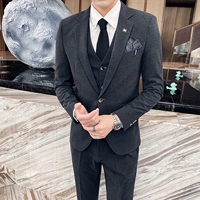 Темно -серая (костюм+брюки+жилет)