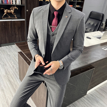 Suit suit suit mens professional best man Korean groom wedding dress formal slim business leisure work suit