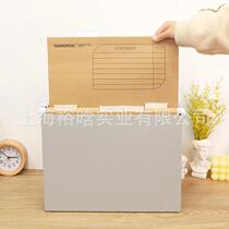 Thickened Japanese hanging labor clip hanging data large storage box file box A4 plastic hanging clip box hanging box Japanese style