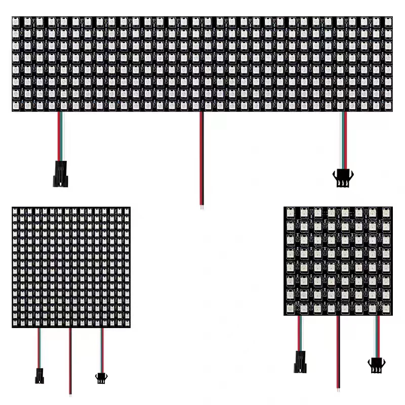 WS2812B полноцветные мягкие пиксели 8x8 8x32 16x16 см фантазия 5V дисплей программируемый пиксельный мягкий экран